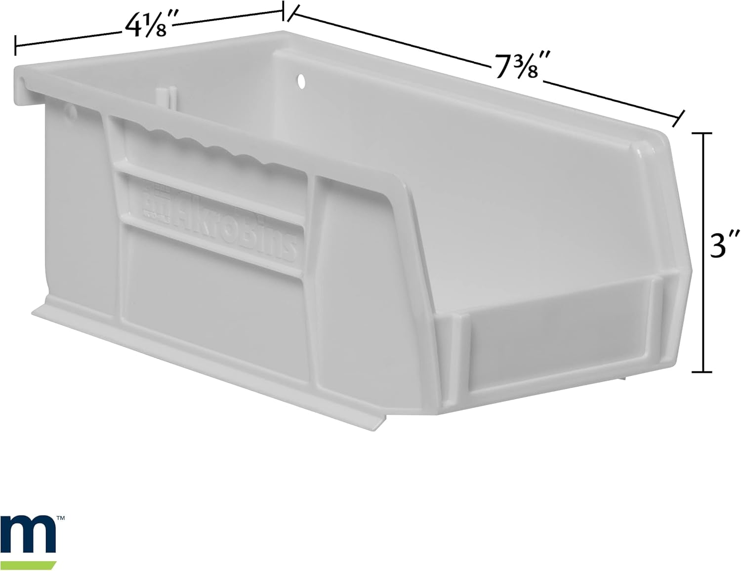 30220 Akrobins Plastic Hanging Stackable Storage Organizer Bin, 7-Inch X 4-Inch X 3-Inch, Red, 24-Pack